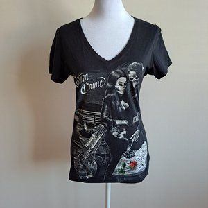 NEW Ride or Die Chick Women's Black T-shirt Top Shirt Tees Size